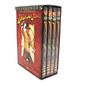 The Adventures of Indiana Jones 4-Disc Set The Complete DVD Movie Collection Vtg
